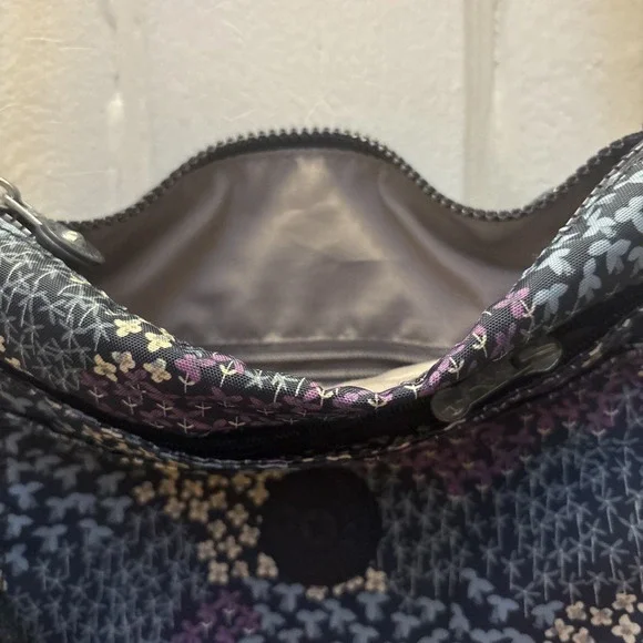 Kipling Ciro Crossbody Bag Navy Blue With Floral Pattern 8 X 9" - Picture 8 of 13